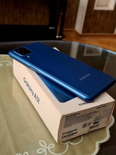 Samsung: Samsung Galaxy A12, 32 GB, rəng - Göy, Zəmanət, Sensor, Barmaq izi — 5