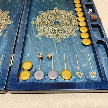 Нарды: Нарды новые. Лазерная гравировка №15- 50х55см. Покрытие - нитролак — 3