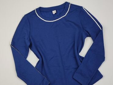 niebieska bluzki z długim rękawem: Bluzka Damska, XS, stan - Bardzo dobry