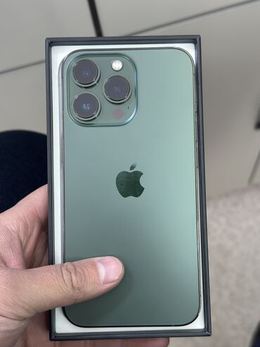 телефон ноокат: IPhone 13 Pro, Колдонулган, 128 ГБ, Alpine Green, Коргоочу айнек, Каптама, Куту, 88 %