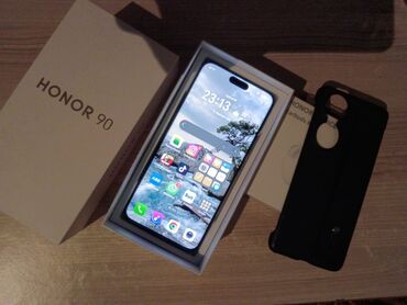 telefon sumqayıt: Honor 90 Pro, 256 ГБ, цвет - Зеленый, Гарантия, Сенсорный, Отпечаток пальца
