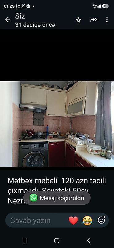 mebel kredit: Mətbəx mebeli 120 azn təcili çıxmalıdı Sovetski 50sv Nəzrin — 1