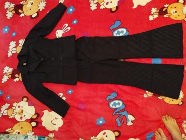 твидовый пиджак: Комплект, цвет - Черный, Новый