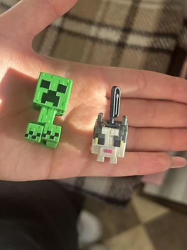 uşaqlar ucun oyuncaqlar: Minecraft temalı minifiqur dəsti - Dəst: 2 ədəd kiçik plastik fiqur - — 1