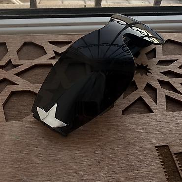 Aksesuarlar: Qara uniseks gün eynəyi – “shield/visor” tipli təkparça linza dizaynı — 2