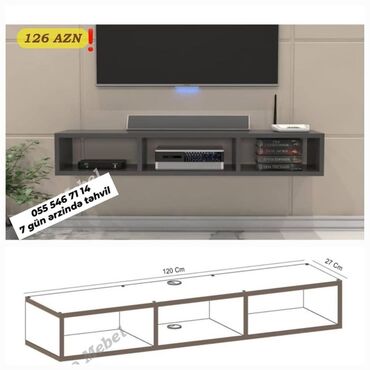 тв тумбы на заказ: Tv stend tv alti sifarisle hazırlanır. ⚜️Rəng ve olcu seçimi var