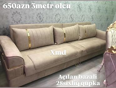 3 metr ölçülü açılan-bazalı divan. - Qiymət: 650 AZN (şəkildə lalafo.az -da 3 metr ölçülü açılan-bazalı divan. - Qiymət: 650 AZN (şəkildə