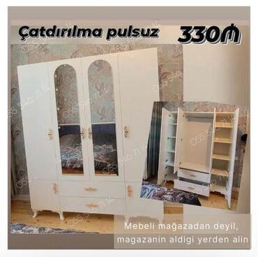 Masa və oturacaq dəstləri: Yeni, Düz dolab, Qarderob, paltar dolabı