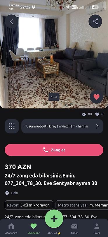 Otaqların uzunmüddətli kirayəsi: Bu şərəfsizin paylaşdığı elanlara qəti şəkildə inanmayın yalandan beh — 1