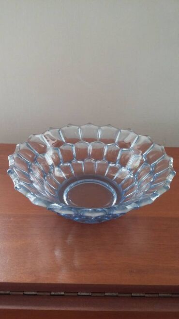 богема посуда: Салатница фруктовница конфетница ваза голубое стекло
СССР