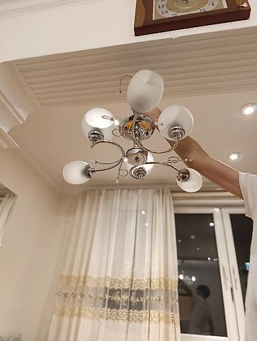 İşıqlandırma: Çılçıraq, 5 lampa, Metal — 4