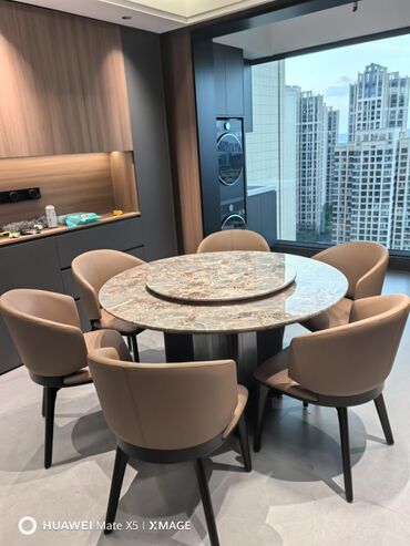 приставной стеклянный столик: Кухонный стол, Новый, Круглый, Нераскладной