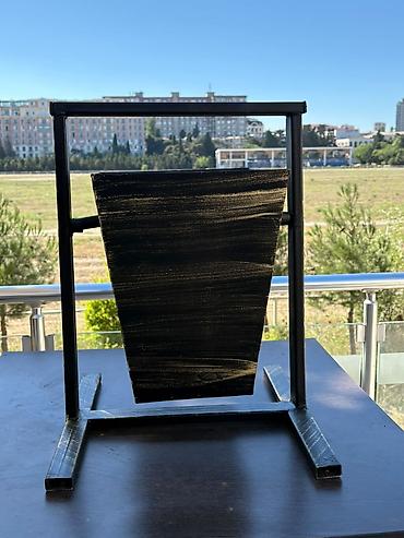 Tullantı qabları: Metaldan hazırlanmış küçə/zibil qutusu - Material: qalın metal təbəqə — 2