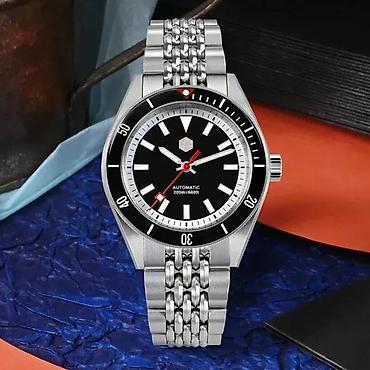 Ručni satovi: San Martin SN0115-G - 39.5mm - Crna - Seiko mehanizam Potpuno nov — 1