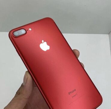 Apple iPhone: IPhone 7 Plus, Б/у, 128 ГБ, Красный, Защитное стекло, Чехол, 100 %