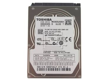 Другие комплектующие: Внутренний Жёсткий диск (HDD) Toshiba, < 120 ГБ, 5400 RPM, 2.5", Б/у