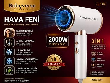 Hava feni ionic Babyverse Professional SEC18 Hava Feni saçların