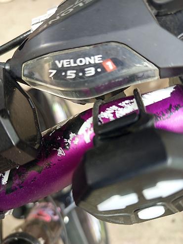 velosiped 28: Velone dağ/şəhər velosipedi – bənövşəyi-metalik rəngdə, alüminium — 6