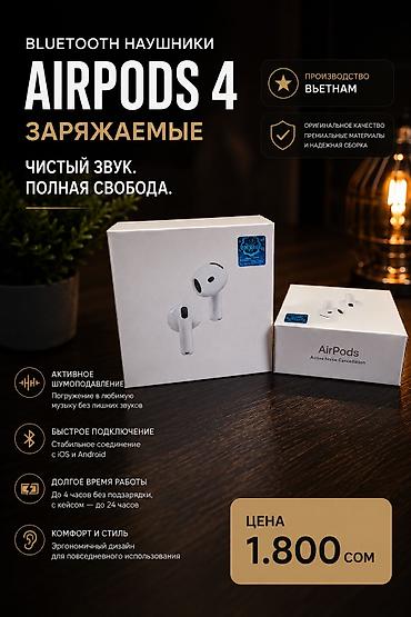 airpods max 1: AirPods с активным шумоподавлением. Airpods 4 АКЦИЯ 1000 сом ❌Вместо — 1
