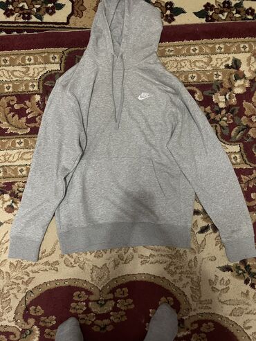 толстовка аниме: Эркектердин толстовкасы, M (EU 38), Nike, Жаңы, түсү - Боз, Өзү алып кетүү
