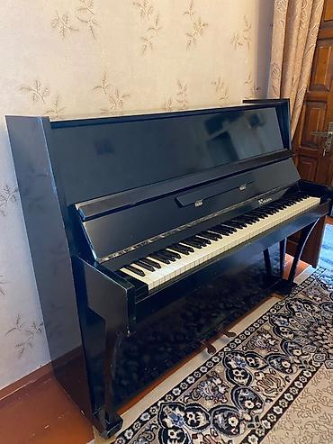 pian: Upright pianino – “Kuban” markası, klassik qara cilalı korpus — 2
