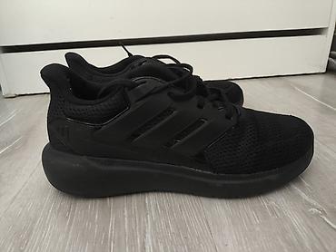 Kişi ayaqqabıları: Tam qara Adidas idman ayaqqabısı - Model: qaçış/treyninq tərzində — 1