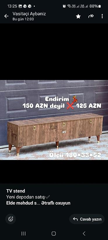 madeyra tv stendler: Siyirməsiz, Polkalı, Zəmanətsiz, Kredit yoxdur — 5