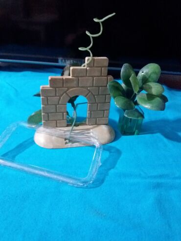 рыба на овощной подушке: Интерьер и кормушка для аквариума 
150сом