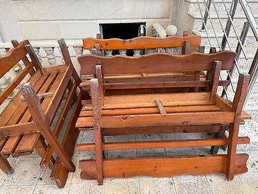 Bağ, çöl masa və oturacaq dəstləri: Dəsti 250m.6 DƏNƏ DƏSTİ. Alana hamısını endirim olacaq.Taxta piknik — 3