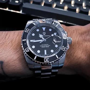 Ručni satovi: PAGANI DESIGN PD-1661 - 40mm - Crna - Rolex Submariner Hom Potpuno — 1