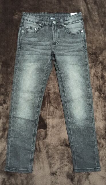 мужские джинсы с высокой посадкой: Джинсы и брюки, цвет - Серый
