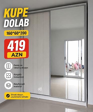 cenler: Yeni, 2 qapılı, Təkərli, Kupe, Düz dolab — 1