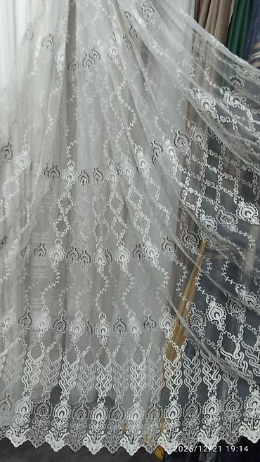 Тюли: Воздушные тюлевые шторы с вышивкой - Материал: легкий полупрозрачный — 3