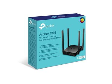 Модемы и сетевое оборудование: Tp-link wifi роутер 4 антенны. Компактный! Tplink archer c54 ac1200
