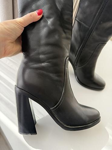 Сапоги: Кожаные женские сапоги 🇹🇷 Nappa Shoes Покупали за 12000 сом Носили — 3