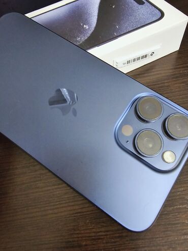 Apple iPhone: IPhone 15 Pro Max, Новый, 256 ГБ, Blue Titanium, Зарядное устройство, Чехол, Кабель, 87 % — 10