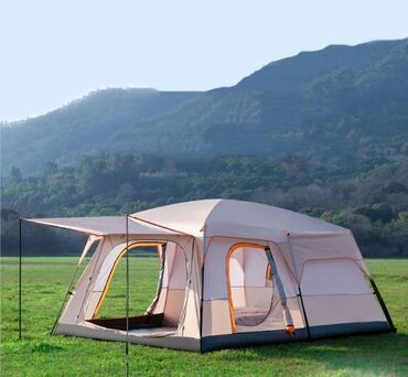 Другие аксессуары для салона: Палатка большая двухкомнатная с тентом для кемпинга и туризма BiCamp