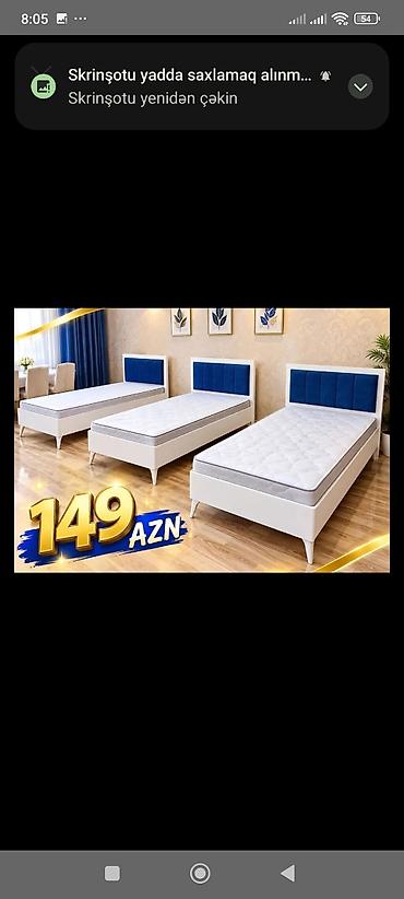 Məhsul: Tək nəfərlik çarpayı - Rəng: ağ korpus, mavi yumşaq başlıq - lalafo.az -da Məhsul: Tək nəfərlik çarpayı - Rəng: ağ korpus, mavi yumşaq başlıq -