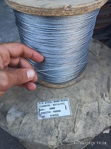 Metal məhsulları: Məhsul: Sinklənmiş polad tros (E.G. Steel Wire Rope) - Konstruksiya — 1