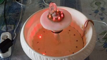 Stol lampaları: Комнатный Мини-фонтан с разноцветной подсветкой — 9