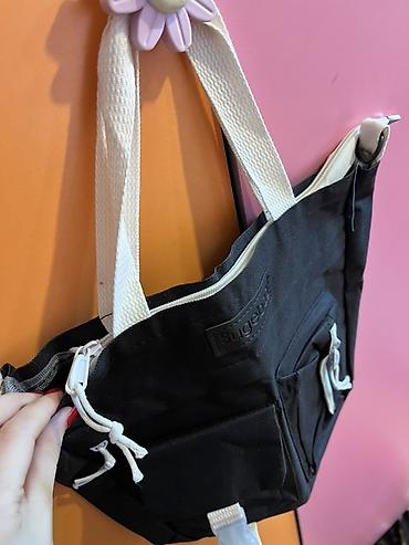 tote canta: Sugebag brendi çiyin/əl çantası - Rəng: qara, krem rəngli quşaq — 3