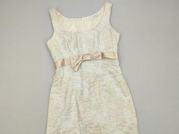 biała sukienki w niebieskie kwiaty: Dress, S (EU 36), George, condition - Good
