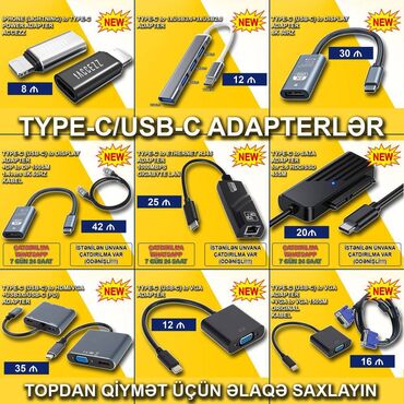 type c hdmi kabel: Type-C/USB-C Adapterlər 🚚Metrolara və ünvana çatdırılma var