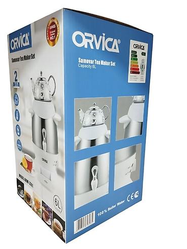 Все для дома и сада: Elektrikli Samovar Orvica 3301 - 2200W - 5L - Ağ/Qara - 79.99AZN — 4