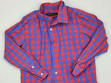 biala koszula z wiazaniem: Сорочка 10 р., стан - Хороший, візерунок - Клітинка, колір - Рожевий