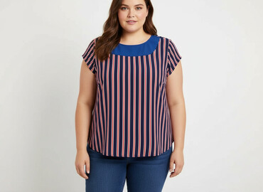 bluzki w serek plus size: Жіноча блуза, розмір 4XL