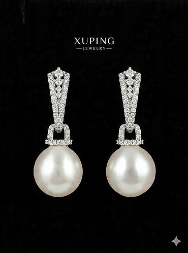 фиона: Серьги Xuping Jewelry с подвесными жемчужинами - Элегантные — 2
