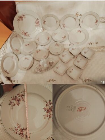 Nahar dəstləri və servizlər: Nahar dəsti, rəng - Ağ, Farfor, 6 nəfərlik — 1