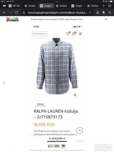 Košulje: Original Ralph Lauren kosulje S - M NOVE 100% cotton Prva levo — 14
