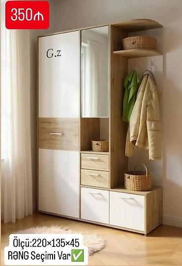 şkaf ucuz: Dəhliz üçün çoxfunksiyalı dolab-komplekt - Ölçü: 220 × 135 × 45 sm - — 1
